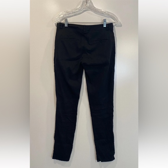 Theory Black Rumer Linen Blend Pants Womens Size 0 (677) - Picture 4 of 7